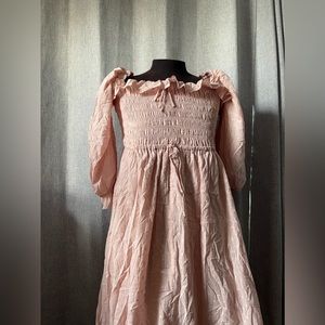 Long Off-Shoulder Milkmaid Dress